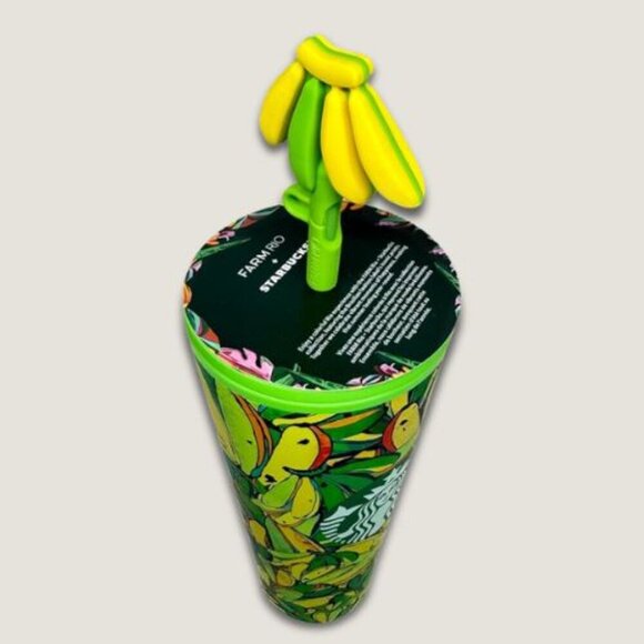 Starbucks FarmRio Banana Tumbler 24oz - Green/Yellow Design - Picture 4 of 7
